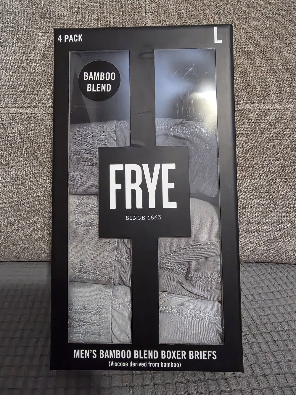 Frye Men's Bamboo Blend Boxer Briefs - Gray (4 Pack)